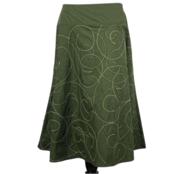 Sunny Leigh womens skirt size 6 midi tulip green Fairycore festival - Picture 1 of 9